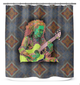 Meadow Melody Flower Shower Curtain with a tranquil floral design.